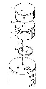 Auxiliary Tank Diagram and Parts List for 153311210  Kenmore Water Heater