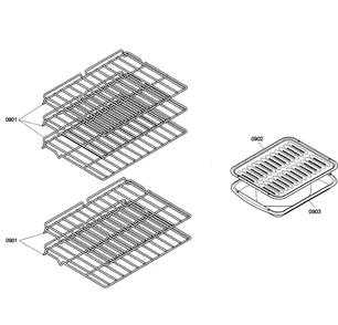 Shelfs Diagram and Parts List for HBN3550UC 04 Bosch Wall Oven