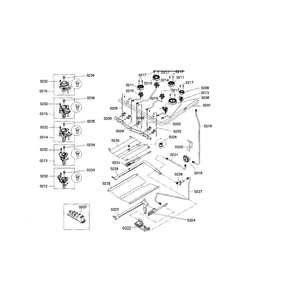 Valve Assy Diagram and Parts List for HGS3053UC 02 Bosch Range