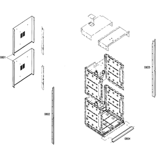 Cabinet Diagram and Parts List for HBN5660UC 02 Bosch Wall Oven