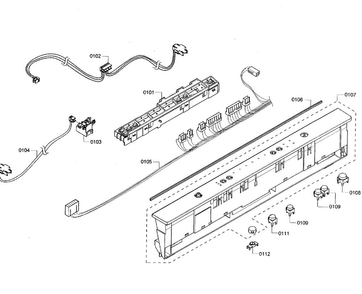 Control Panel Diagram and Parts List for SHX3AR52UC 06 Bosch Dishwasher