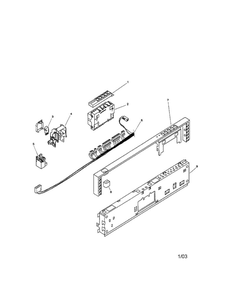 Fascia Panel Diagram and Parts List for SHV4803UC 06 Bosch Dishwasher
