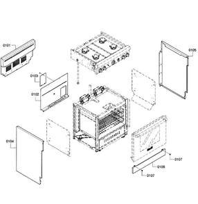 Range Assy Diagram and Parts List for PRD304GHU 10 Thermador Range