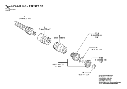 Part Location Diagram of 0600802102 Bosch Spraying Nozzle