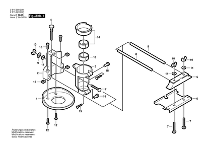 Diagram Diagram and Parts List for 2615023032  Bosch Router