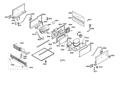 Compressor Diagram and Parts List for T24IR70NSP 21 Thermador Refrigerator