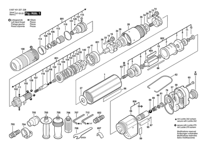 Section 1 Diagram and Parts List for 0607451228  Bosch Screwdriver