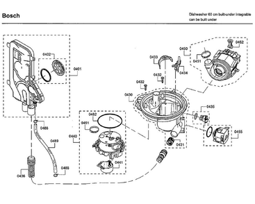 Pump Diagram and Parts List for SHPM98W75N 01 Bosch Dishwasher