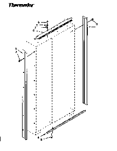 Cabinet & Breaker Trim Diagram and Parts List for TSS48DAW-06  Thermador Refrigerator