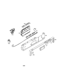 Fascia Panel Diagram and Parts List for SHX46L05UC 18 Bosch Dishwasher