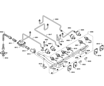 Part Location Diagram of 00655754 Bosch TUBE