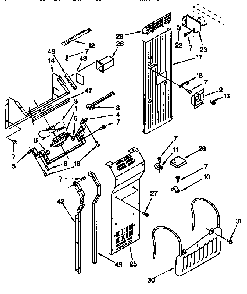 Air Flow And Reservoir Diagram and Parts List for TSS36QBW00  Thermador Refrigerator