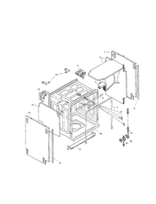 Tank Assembly Diagram and Parts List for SHU9925UC 12 Bosch Dishwasher