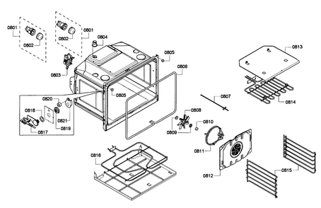 Cavity 2 Diagram and Parts List for HBL5720UC 03 Bosch Microwave