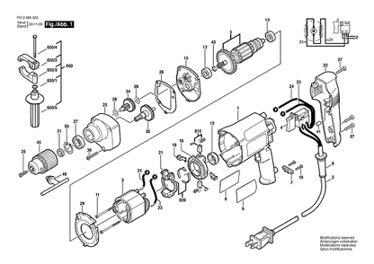 Bosch Hd6650type1 (F012665000) Diagram and Parts List for HD6650 (TYPE 1)(F012665000) Bosch Cordless Drill