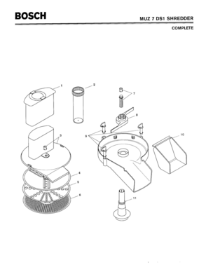 01 - COMPLETE Diagram and Parts List for MUZ7DS1  Bosch Mixer