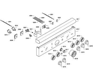 Control Panel Diagram and Parts List for PRD304EG 06 Thermador Range
