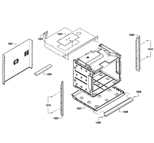 Oven Cabinet Diagram and Parts List for HBL5760UC 05 Bosch Microwave