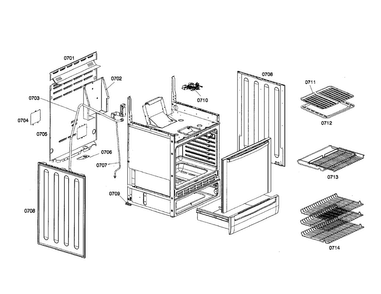Inside Cabinet Diagram and Parts List for HGS445UC 01 Bosch Range