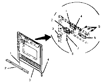 Outer Door Diagram and Parts List for TD5000S  Thermador Dishwasher