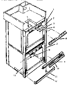 Front Trim Diagram and Parts List for CMT231-01  Thermador Microwave