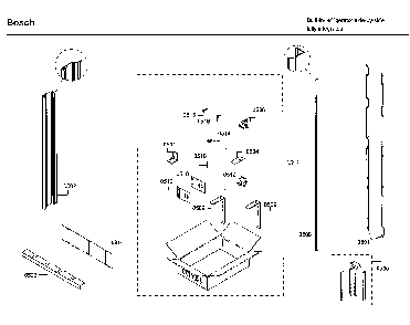 Mounting Diagram and Parts List for B18IF800SP 02 Bosch Freezer