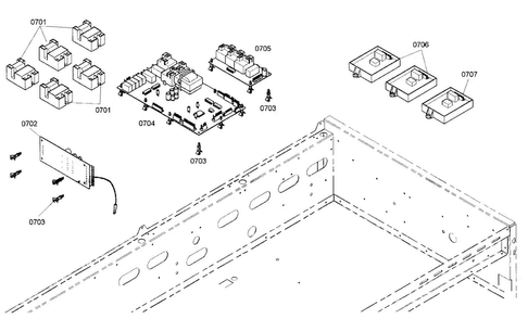 Control Assy Diagram and Parts List for PRG484ECG03  Thermador Range