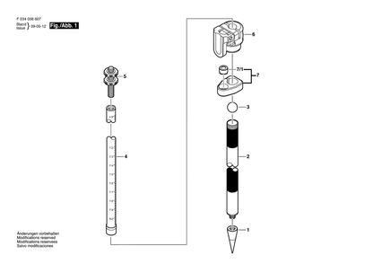 Diagram Diagram and Parts List for 4509TMA F 034 056 607 Bosch Tool Stand & Cart