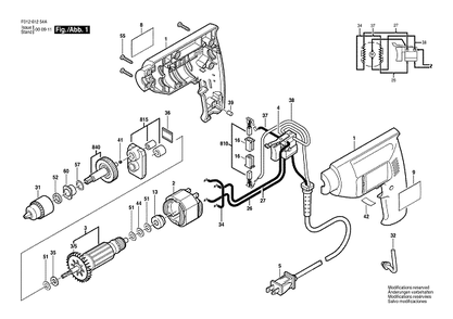 Bosch 6225type2 (F01262250a) Diagram and Parts List for 6225 (TYPE 2)(F01262250A) Bosch Cordless Drill