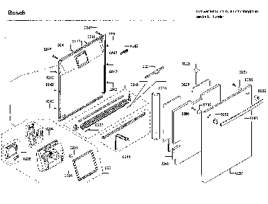 Door Diagram and Parts List for SHX89PW55N 01 Bosch Dishwasher