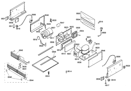 Compressor Diagram and Parts List for T24IR70NSP 11 Thermador Refrigerator