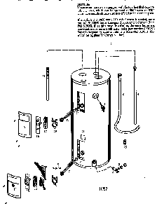 Replacement Parts Diagram and Parts List for 153314572  Kenmore Water Heater
