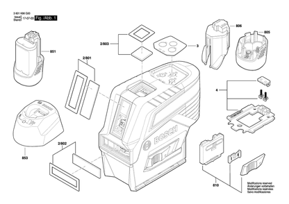 Part Location Diagram of 2609199769 Bosch Tool BATTERY COVER