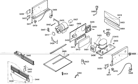 Compressor Diagram and Parts List for T18IW50NSP07  Thermador Wine and Beverage Cooler