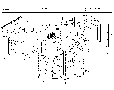 Cavity asy 2 Diagram and Parts List for HIIP054U 03 Bosch Range