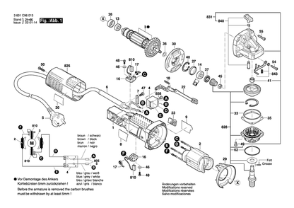 Part Location Diagram of 1619P14676 Bosch Field 110v