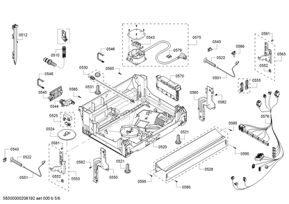 Diagram 5 Diagram and Parts List for SHPM98W75N 10 Bosch Dishwasher