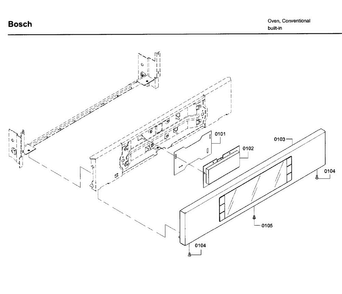 Control Panel Diagram and Parts List for HBN8451UC 02 Bosch Wall Oven