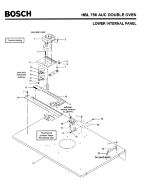 06 - LOWER INTERNAL PANEL Diagram and Parts List for HBL756AUC(FD8207-)  Bosch 