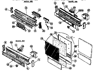 Control Panels Diagram and Parts List for CP888000  Thermador Dishwasher