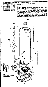 Replacement Parts Diagram and Parts List for 153339240  Kenmore Water Heater