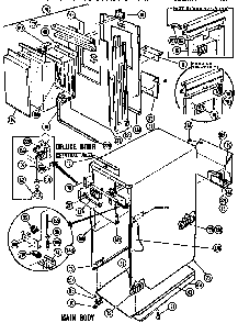 Cabinet Diagram and Parts List for WCC22  Thermador Trash Compactor