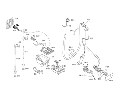 Dispenser/hoses Diagram and Parts List for WAS20160UC 23 Bosch Washer