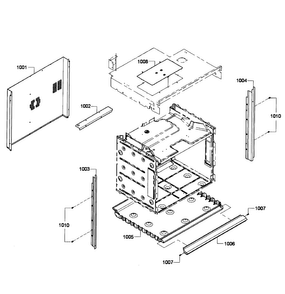 Cabinet Diagram and Parts List for HBL8750UC 05 Bosch Microwave Oven Combo