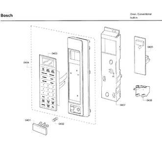 Control Panel Diagram and Parts List for HBL5750UC 09 Bosch Microwave