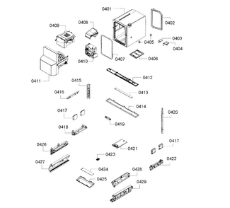 Ice Maker Assy Diagram and Parts List for B26FT70SNS 05 Bosch Refrigerator