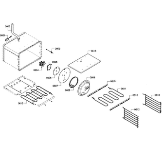 Oven Assy Diagram and Parts List for PRD304GHU 10 Thermador Range