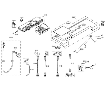 Control Panel Diagram and Parts List for WFMC5301UC 09 Bosch Washer