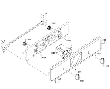 Control Panel Diagram and Parts List for HBN5651UC 02 Bosch Wall Oven