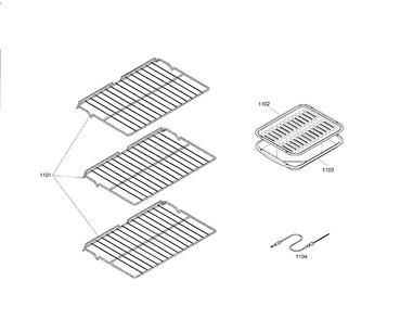 Rack/grill Grid Diagram and Parts List for HBL5760UC 01 Bosch Microwave